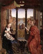 WEYDEN, Rogier van der St Luke Drawing a Portrait of the Madonna oil